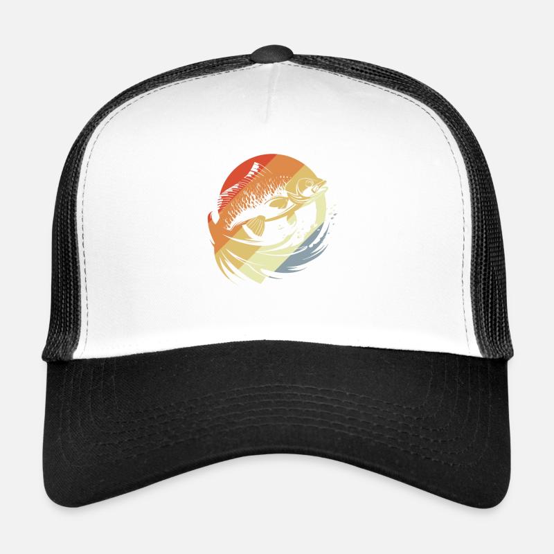 Fish Graphic Retro Look Trucker Cap