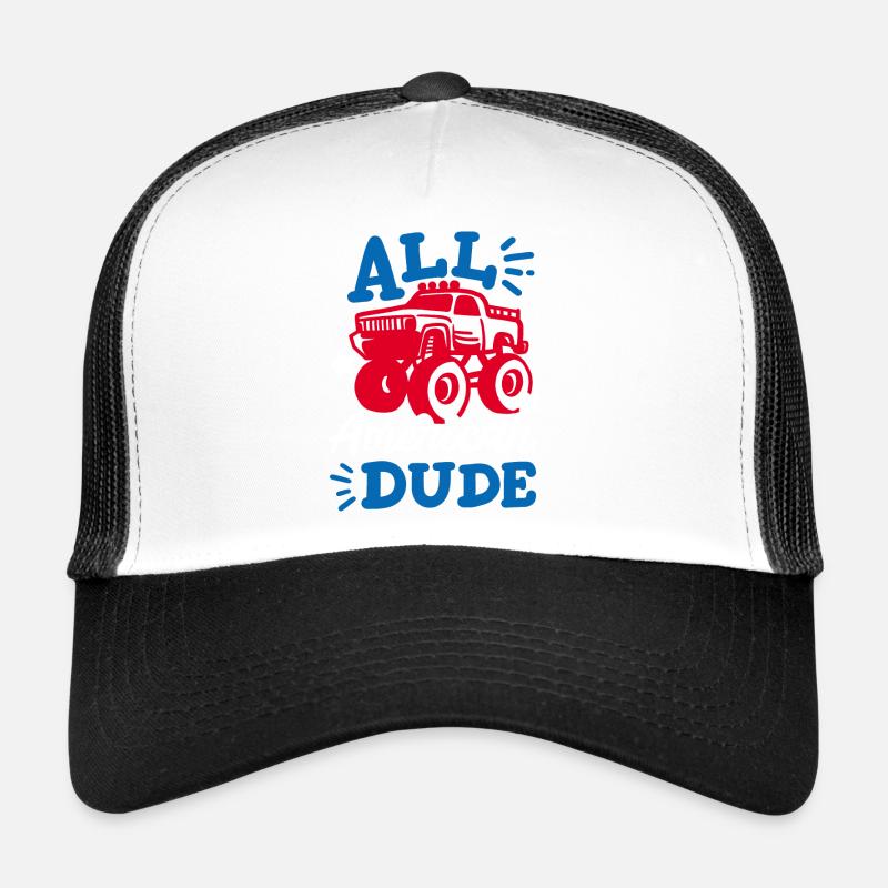 Monster Truck - Trucker Cap - Weiß/Schwarz