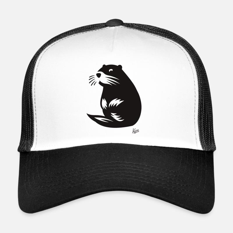 Ein einfacher Bieber - Trucker Cap - Weiß/Schwarz