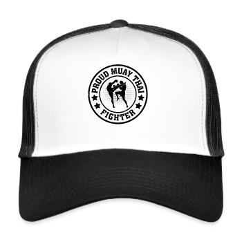 Proud Muay Thai Fighter - Muay Thai Fighter - Trucker Cap - white/black - Front