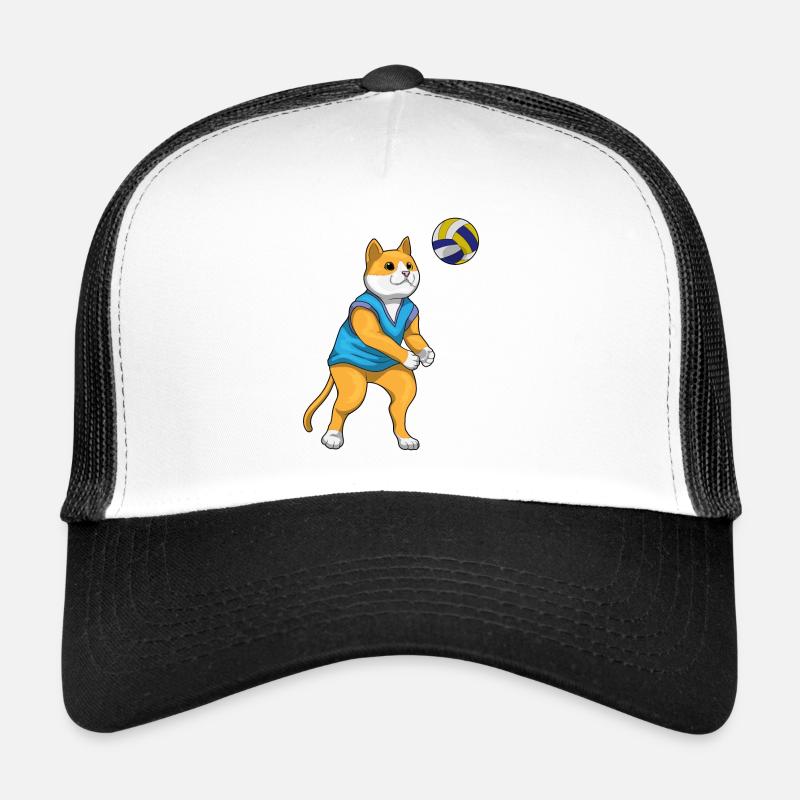 Cat Volleyball Player Volleyball Trucker Cap