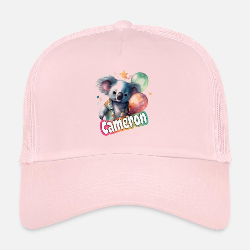 CAMERON - Beau prénom de garçon avec mignon PANDA Casquette trucker 