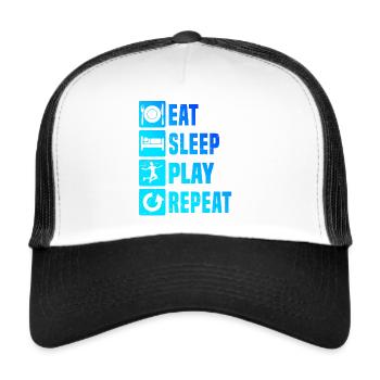 Squash Badminton Badminton Joueur de badminton masculin - Casquette trucker  - blanc/noir - Devant