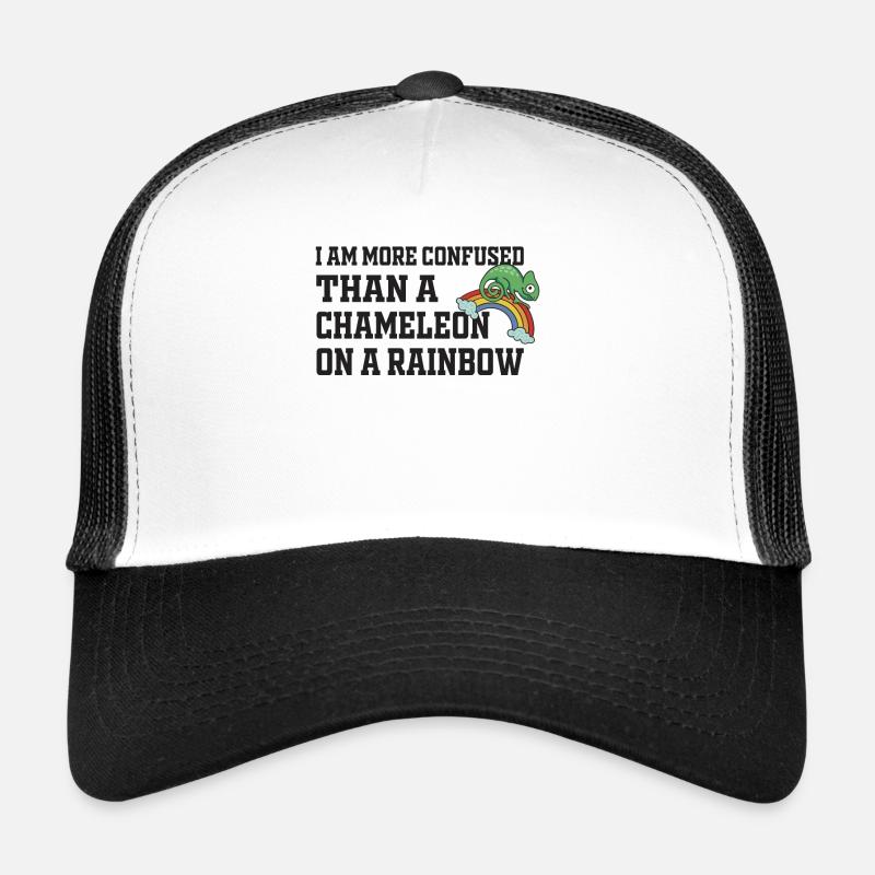 Ich Bin Verwirrter Als Ein Chamäleon - Trucker Cap - Weiß/Schwarz