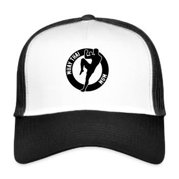 Muay Thai Mom Muay Thai Fighter - Trucker Cap - white/black - Front