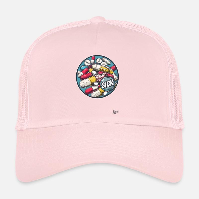 So many pills, medicines so sick Trucker Cap