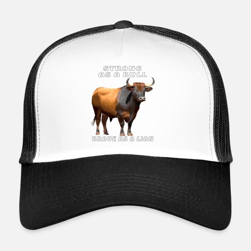 STRONG AS A BULL, BRAVE AS A LION Trucker Cap