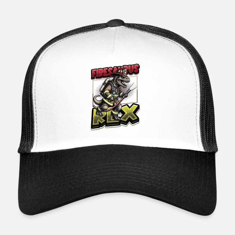 Firesaurus Rex Fire Brigade Aventure de dinosaures Casquette trucker 