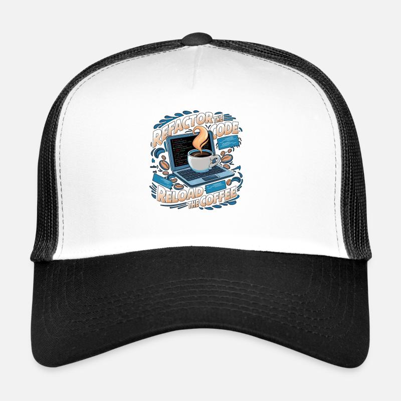 Aus Kaffee Code generieren Programmierer Trucker Cap