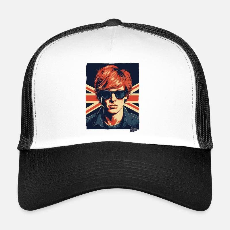 british flag british british guy Trucker Cap