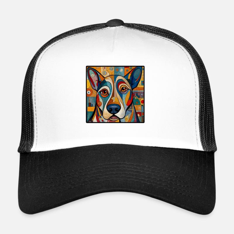 Abstract Whimsical Dog Design Trucker Cap