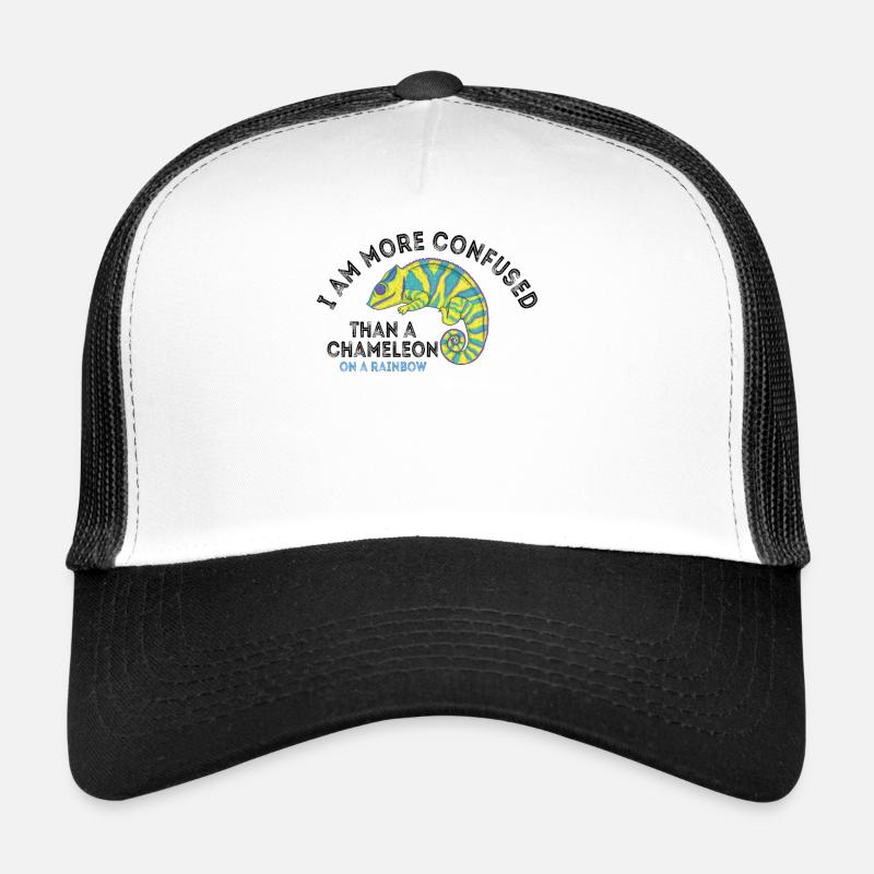 Ich Bin Verwirrter Als Ein Chamäleon - Trucker Cap - Weiß/Schwarz