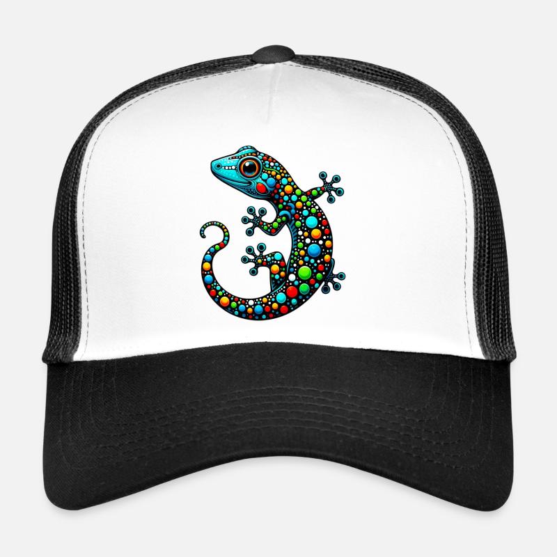 Gecko - Casquette trucker  - blanc/noir