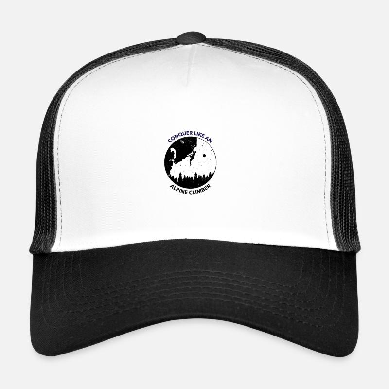 Conquer like an Alpine Climber Design - Trucker Cap - white/black