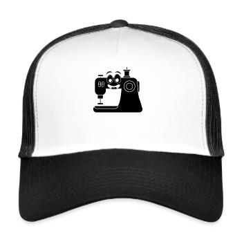 Sewing Male sewing machine - Trucker Cap - white/black - Front
