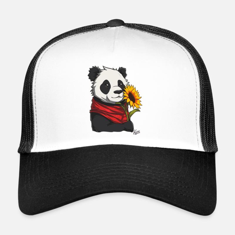 Super sympa, mignon panda avec tournesol Casquette trucker 