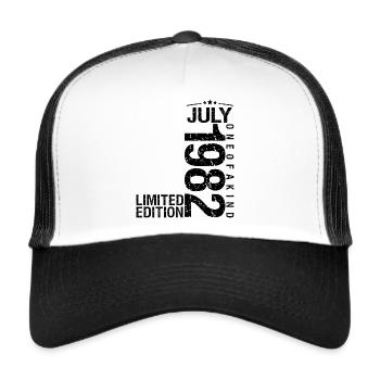 Birthday 1982 July 1982 July 1982 - Trucker Cap - white/black - Front