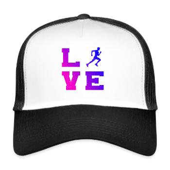 Running Cross Country Running Jogging Men - Trucker Cap - white/black - Front