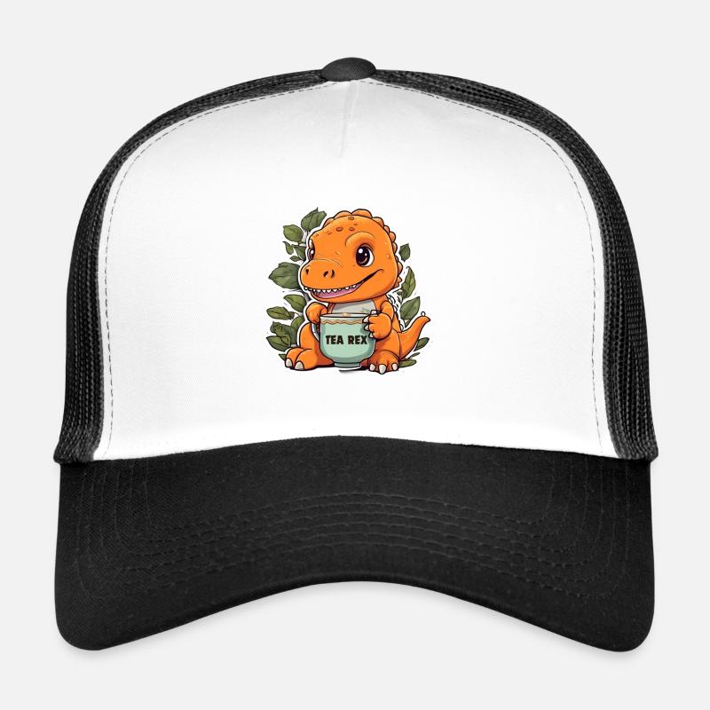 TEA REX - Trucker Cap - white/black