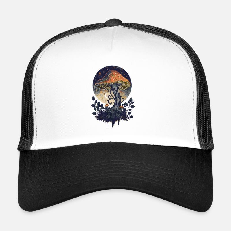 Fairycore Champignon Goblincore Phases de Lune Vintage Casquette trucker 