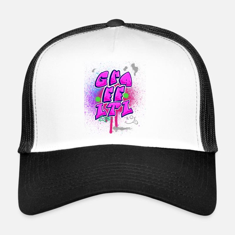 Graffiti Art - Trendy Grafitti Art Apparel - Trucker Cap - white/black