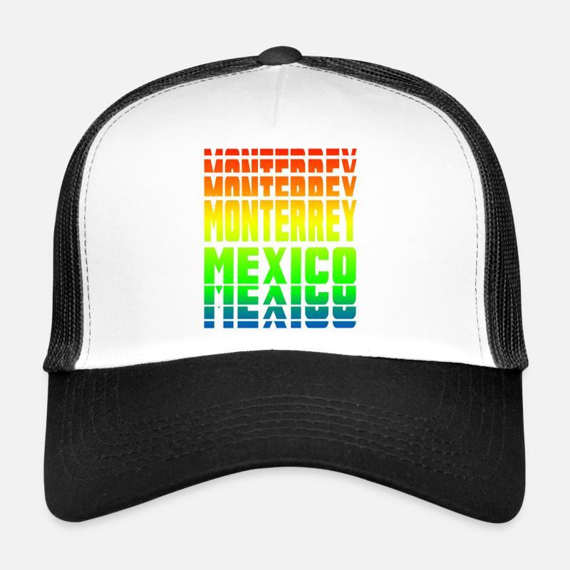 Monterrey Mexico rainbow design Trucker Cap