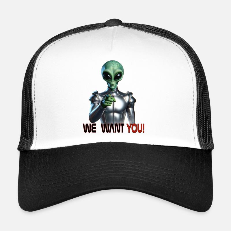 Alien recruitement - Trucker Cap - Weiß/Schwarz