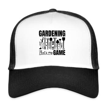 Gardening that's my game - Funny Gardening - Trucker Cap - Weiß/Schwarz - Vorne