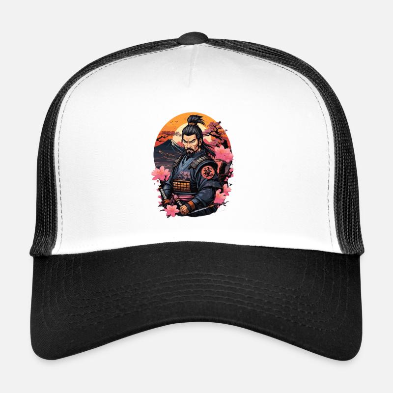 Samurai Japan Cherry - Trucker Cap - white/black