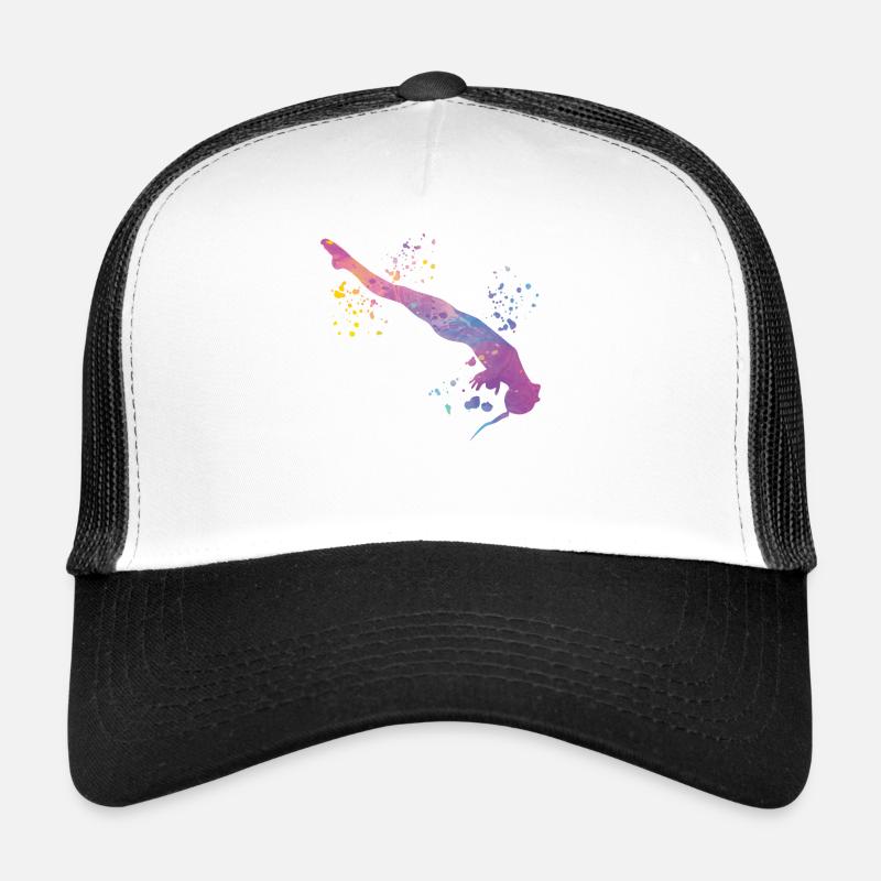 Synchronisierter Wassertaucher High Diver - Trucker Cap - Weiß/Schwarz