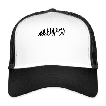 Wing Chun Evolution stick figure Wing Chun Fighter - Trucker Cap - white/black - Front