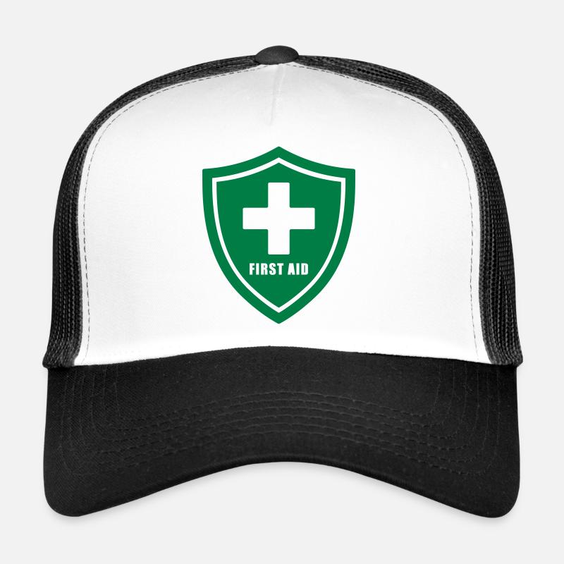 ERSTE HILFE - Trucker Cap - Weiß/Schwarz