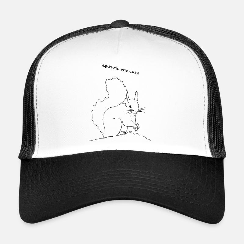 Écureuil mignon, lineart Casquette trucker 