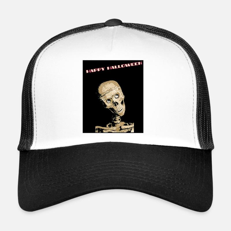 Squelette drôle pour Halloween Casquette trucker 