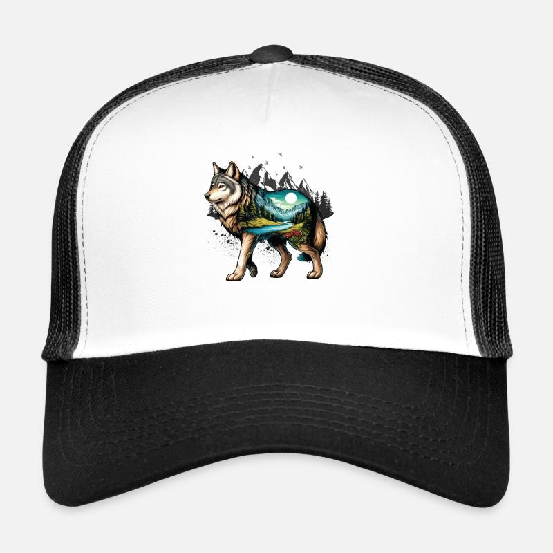 Wilderness Inside the Bear Retro Vintage Trucker Cap