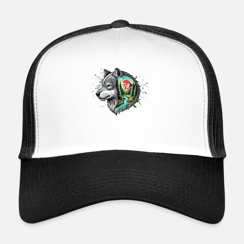 Wilderness Inside the Bear Retro Vintage Trucker Cap