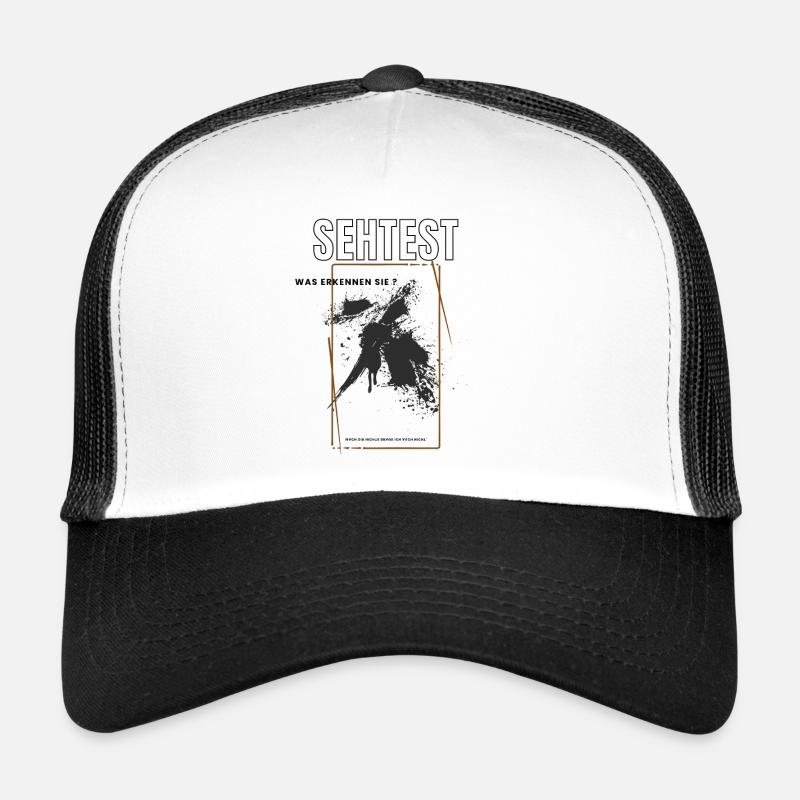 Test oculaire - Casquette trucker  - blanc/noir