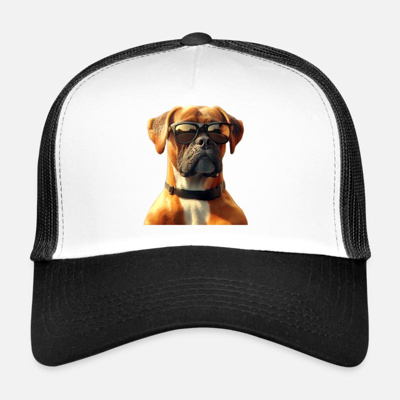 Deutscher Boxer Hunde Boxerverein German Boxer - Trucker Cap - Weiß/Schwarz