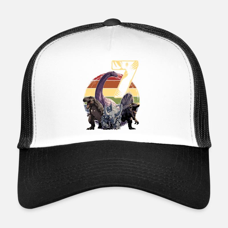 Cool dinosaure 7 ans 7e cadeau d’anniversaire Casquette trucker 