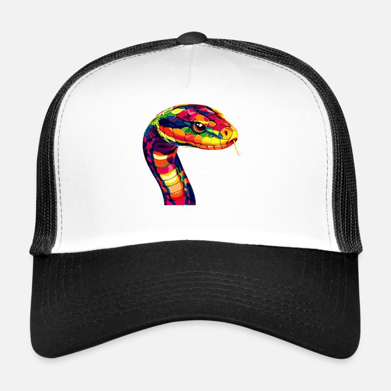 Serpent Python Cobra Mamba Serpent à sonnettes Serpent Casquette trucker 