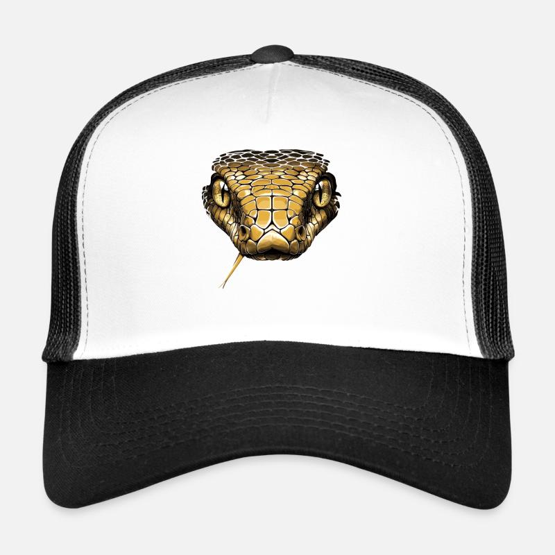 Serpent Python Cobra Mamba Serpent à sonnettes Serpent Casquette trucker 