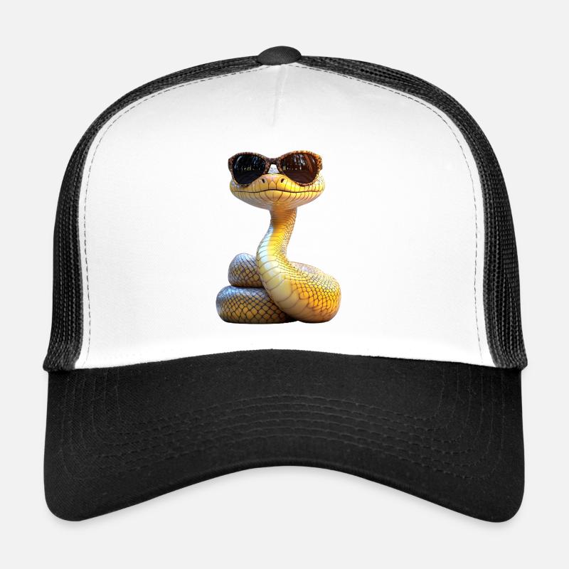 Serpent Python Cobra Mamba Serpent à sonnettes Serpent Casquette trucker 