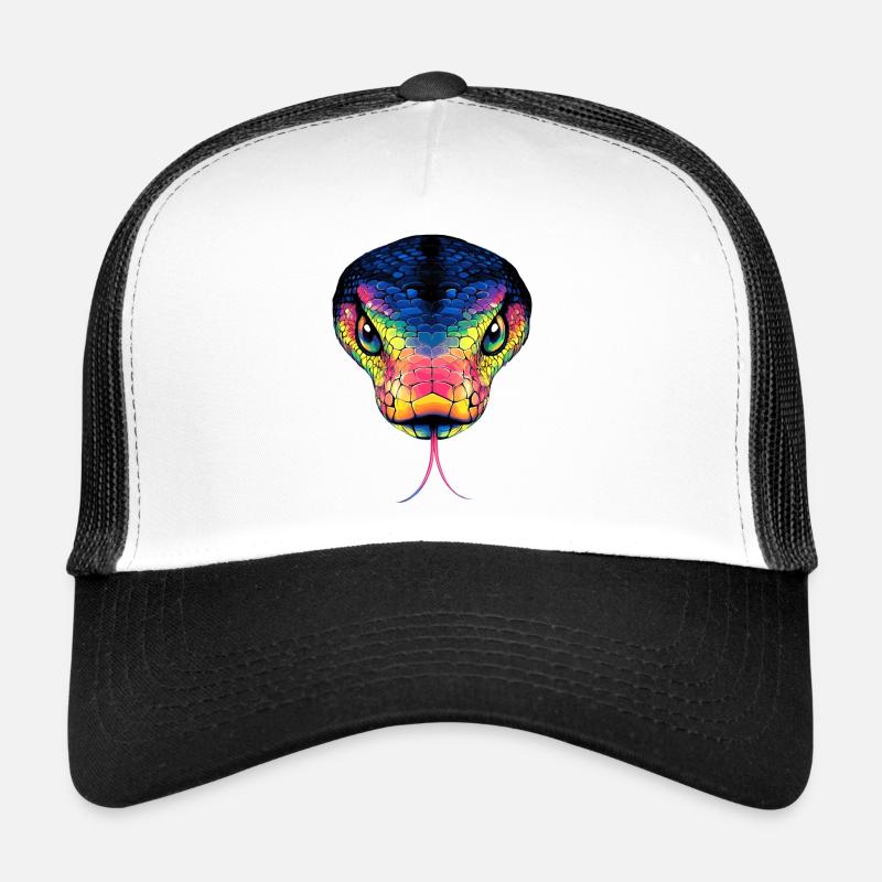 Serpent Python Cobra Mamba Serpent à sonnettes Serpent Casquette trucker 