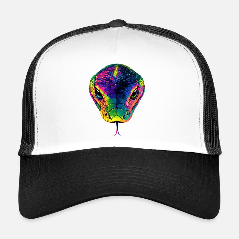 Serpent Python Cobra Mamba Serpent à sonnettes Serpent Casquette trucker 