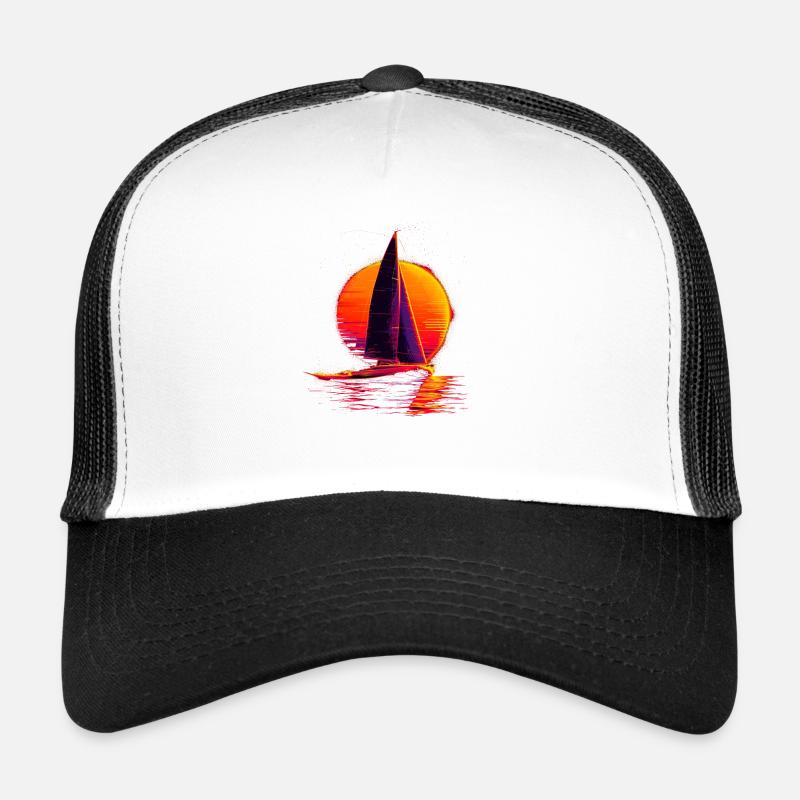 Oldschool Segeln - Trucker Cap - Weiß/Schwarz