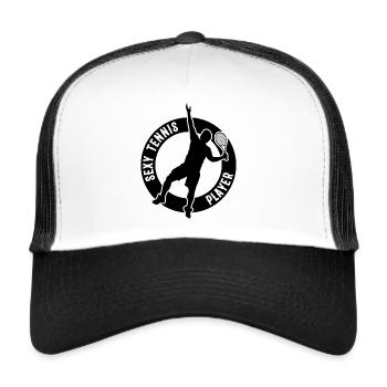 Tennis Player - Sexy Tennis Player - Trucker Cap - white/black - Front