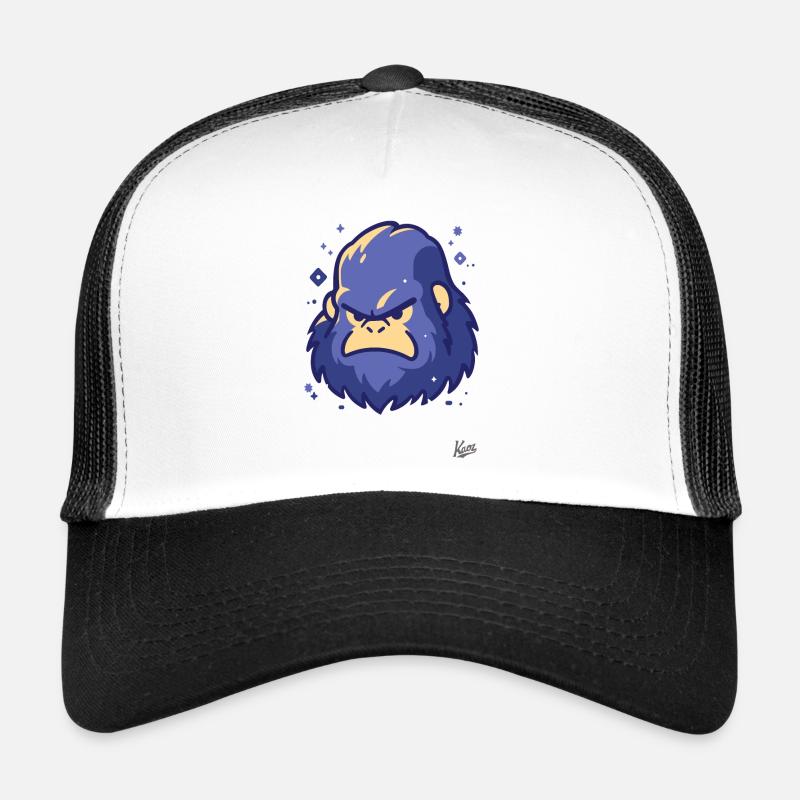 Der coole, blaue Yeti-Sasquatch Trucker Cap