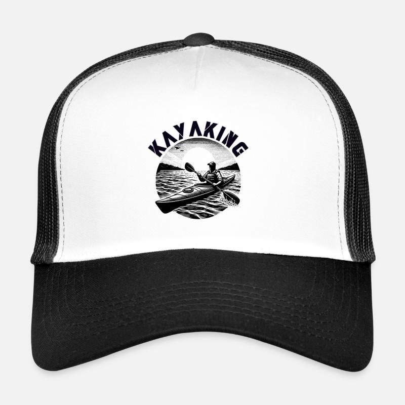 Paddle Adventure - Kayaking Enthusiast Emblem Trucker Cap