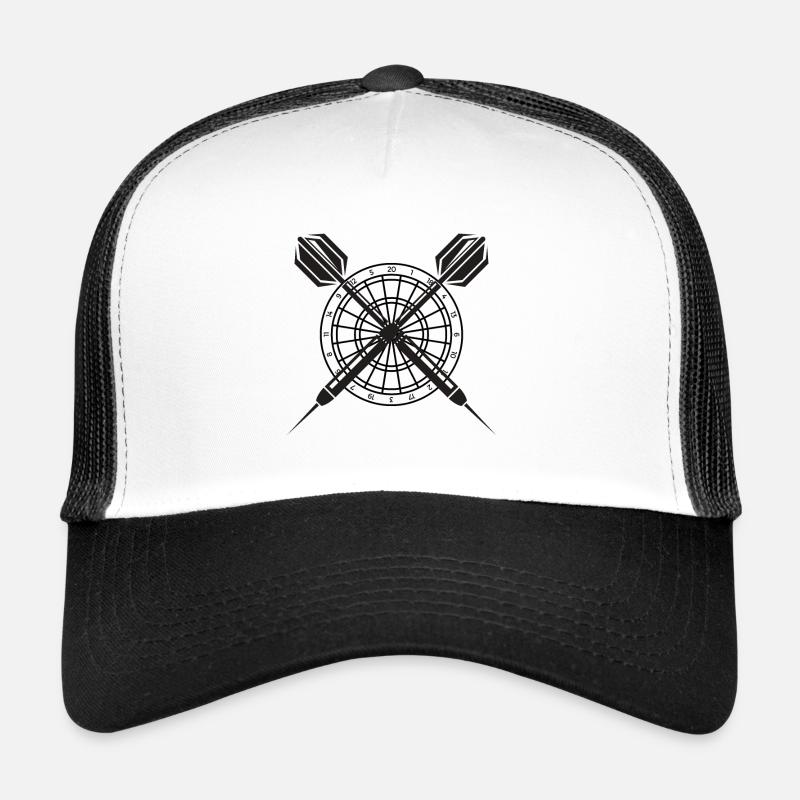 Crossing darts - Trucker Cap - white/black