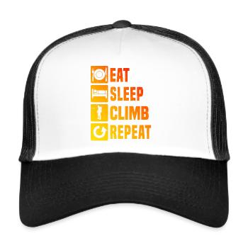 Grimpeur Bloc Hommes Bloc Bloc - Casquette trucker  - blanc/noir - Devant